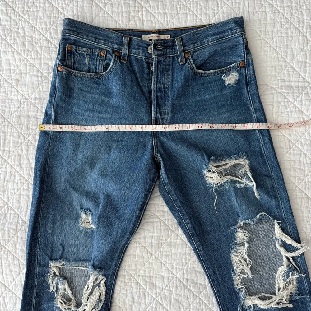 Levi’s Wedgie Straight Blue Denim Jeans - Picture 8 of 12